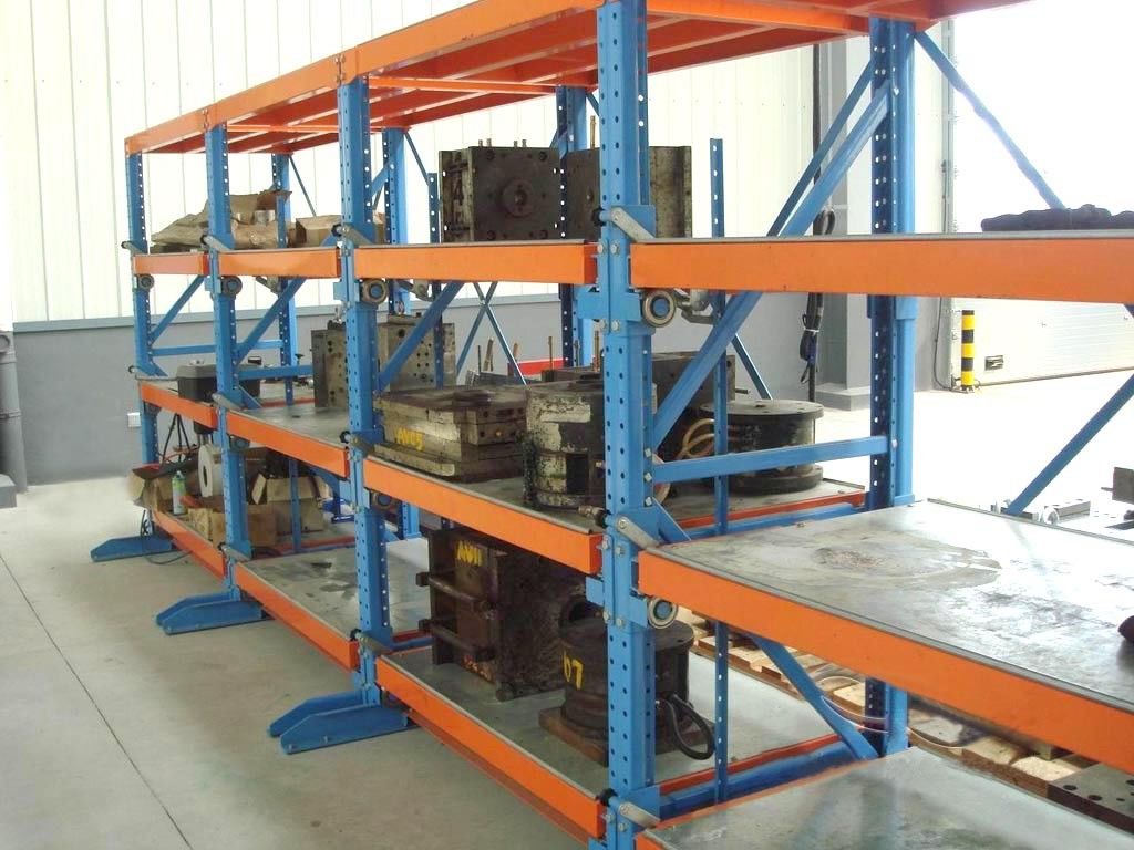 ระบบ Racks การจัดเก็บ Mold ปรับปรุงสามารถลากสําหรับอุตสาหกรรมพลาสติก Mold 2T น้ําหนักภาระ
