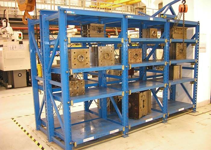 ระบบ Racks การจัดเก็บ Mold ปรับปรุงสามารถลากสําหรับอุตสาหกรรมพลาสติก Mold 2T น้ําหนักภาระ