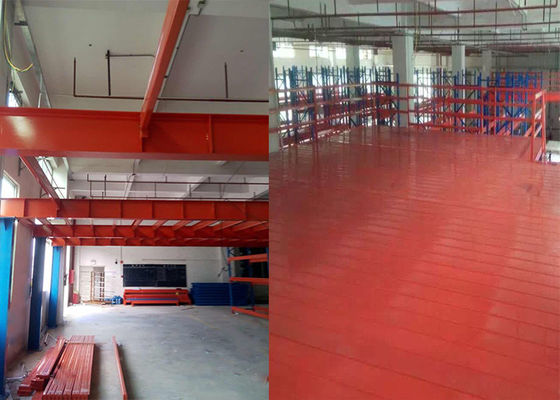 ระยะยาว Mezzanine อุตสาหกรรมพื้น โครงสร้างเหล็กสําหรับโกดัง