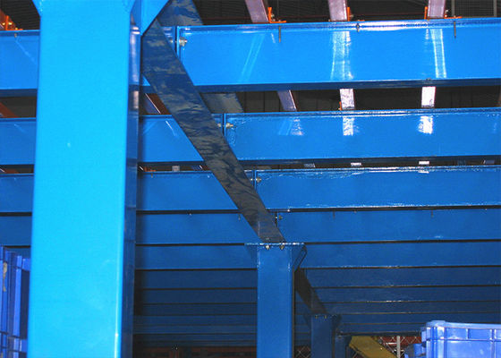 โครงสร้างเหล็กภารกิจหนัก พื้น Mezzanine สําหรับ Rack การจัดเก็บโกดังสนับสนุน