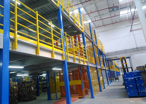 โครงสร้างเหล็กหลายระดับ Mezzanine Floor สําหรับโกดัง / สํานักงาน