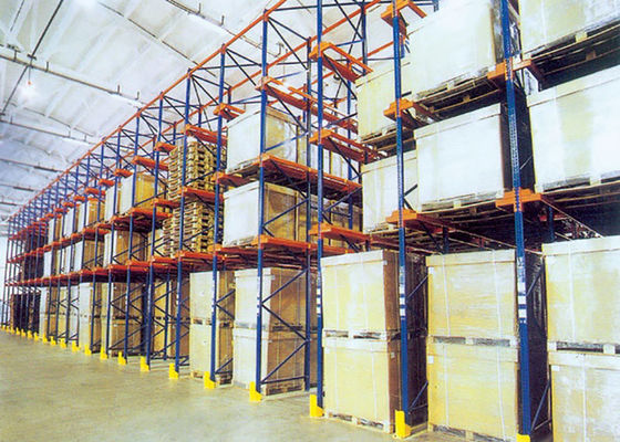 สแตนเลส Q235B อุตสาหกรรม pallet rack ชั้นวาง, Drive ผ่านระบบ pallet rack