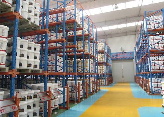 การขับเคลื่อนโลหะในโรงงานผลิต pallet racking 1500kg/ pallet ระบบชั้นวางของโกดัง