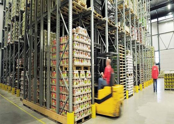 สแตนเลส Q235B อุตสาหกรรม pallet rack ชั้นวาง, Drive ผ่านระบบ pallet rack