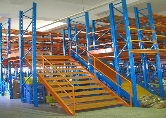 โรงเก็บสินค้าอุตสาหกรรมหลายระดับ Mezzanine Racking Floor สําหรับโกดังพื้นที่ใหญ่