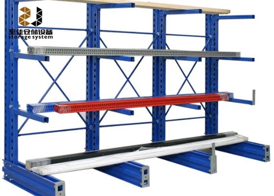 250-800ปอนด์ Cantilever Pallet Racking Powder Coating Cantilever Shelf Rack ราคาที่ใช้ในการเก็บของ