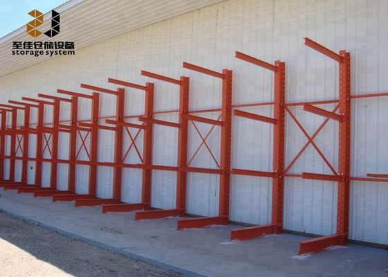 พาวเดอร์เคลือบ Cantilever Pallet Racking ขนาดที่กําหนดเองกับ Safelock