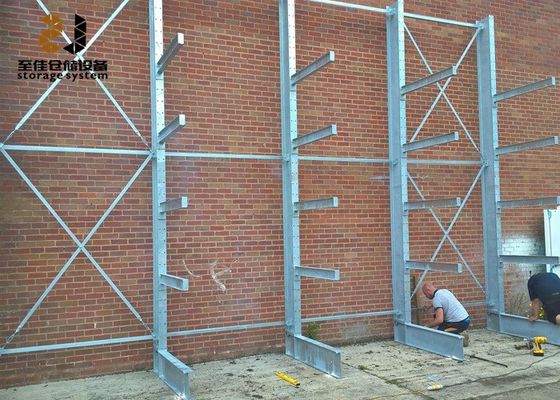 ขนาดที่กําหนดเอง 300-1800 มิลลิเมตร แอร์ม With Safelock Free Standing Lumber Rack