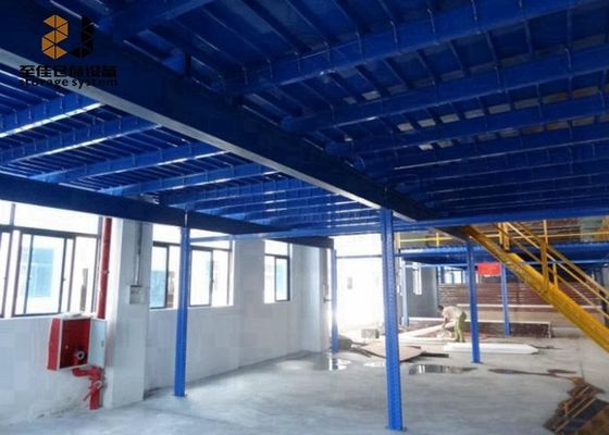 สแตนเลส Q235 / 245 โบลท์เลส / รีเวทเรลฟิ้ง, โกดัง Mezzanine Floor สําหรับอาคาร