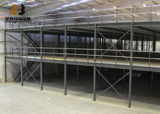 ผิวเคลือบ epoxy powder Industrial Mezzanine Floors 2 layer รางโกดังเก็บของ