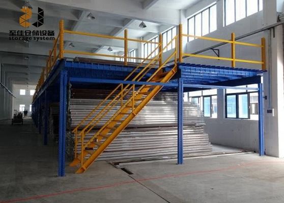 ผิวเคลือบ epoxy powder Industrial Mezzanine Floors 2 layer รางโกดังเก็บของ