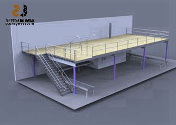 งานหนักหลายชั้น อุตสาหกรรมเก็บของ Mezzanine พื้นสะดวกในการประกอบ