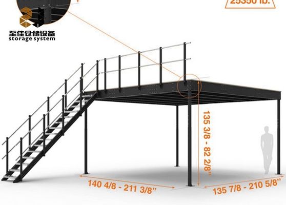 โครงสร้างเหล็ก 2 ชั้น โครงการ Mezzanine ชั้น Racking ระบบ