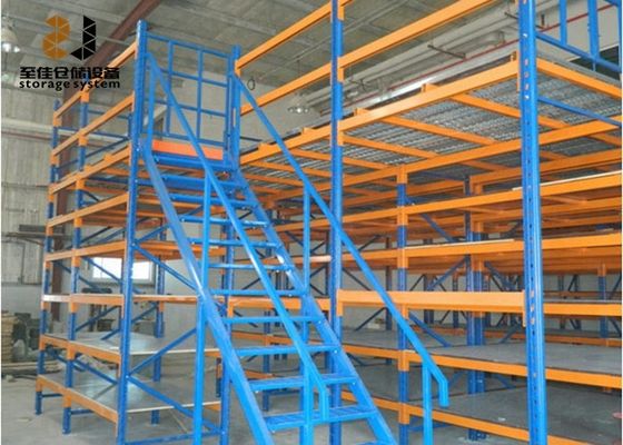 สแตนเลส Q235 / Q345 รางพื้น Mezzanine ที่มีความสามารถในการบรรทุกขนาดใหญ่ 500kg - 4000kg/sqm