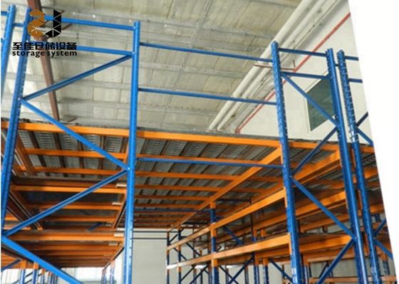 สแตนเลส Q235 / Q345 รางพื้น Mezzanine ที่มีความสามารถในการบรรทุกขนาดใหญ่ 500kg - 4000kg/sqm