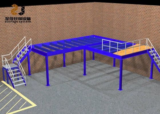 พื้น Mezzanine อุตสาหกรรมที่กําหนดเอง 500kg/sqm-1500kg/sqm โครงสร้าง Mezzanine สํานักงาน